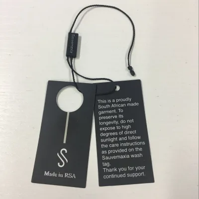 2022 Popular Hot Sale Cheap Printing Paper Hangtag Clothing Labels Hang Tag With String for Garment