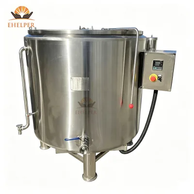 Food Grade SUS304 Vertical Boiling Kettle Electric Thermal Oil Jacketed Cooker Digital for Soup Congee Vegetable Processing CE