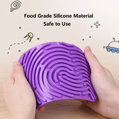 Double Sided Silicone Purple Sensory Activity Board with 10 Strings Sensory Fidget Toy for Autism