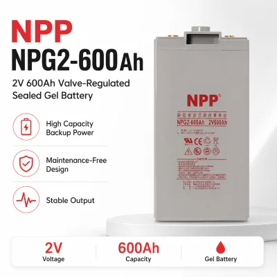 High Quality 2V Sealed Lead Acid Maintenance Free Colloidal Battery NPG2-600AH (2V600AH) UPS 10 Year Cycle Life