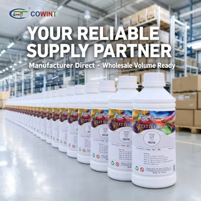 Cowint Custom Apparel Decoration Elastic Stable 12 Months Shelf Life High Opacity Non-Fading Professional DTF Printer White Ink