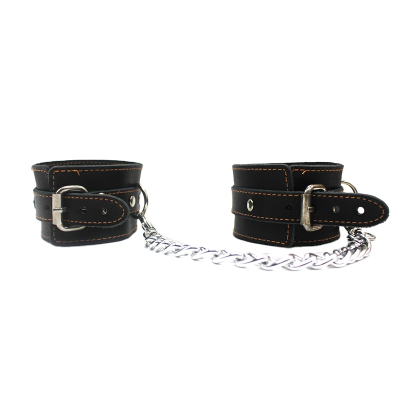 Bondage Restraints, Ankle Cuffs Male Wearing Bondage Sex Toy Hot New Products Real Leather Enhance Sex Pleasure Black 57*37*41cm