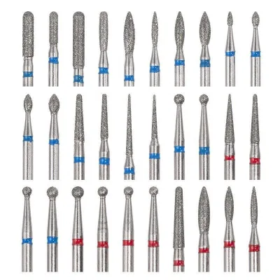 Professional Wholesale 3/32 Inch Tungsten Diamond Nail Drill Bit Stainless Steel Cuticle Cleaner Manicure Nail Drill Bit Set