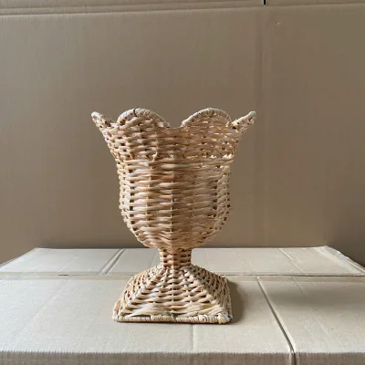Luxury Handmade Rattan Vase Wicker Decorative Flower Holder for Home Decor OEM Supplier Manufacturer