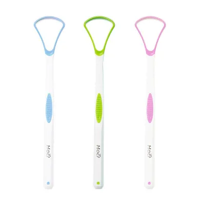 Wholesale Reduce Bad Breath Silicone Dual Action Tongue Cleaner Brush Tongue Cleaner Brush Tongue Cleaners