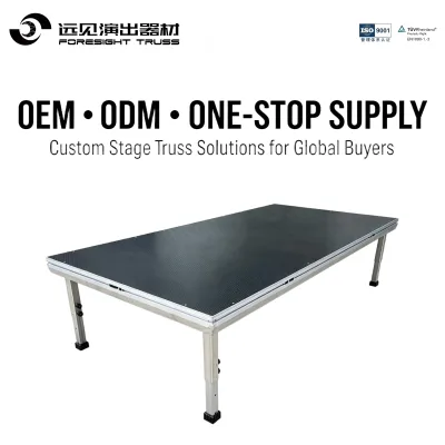 OEM ODM Aluminum Mobile Portable Modular Stage Platform Anti slip Plywood Top Dj Stage for Concert Wedding Show