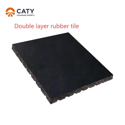 Black Sound Insulation Fitness Rubber Flooring No Toxic Sport Floor