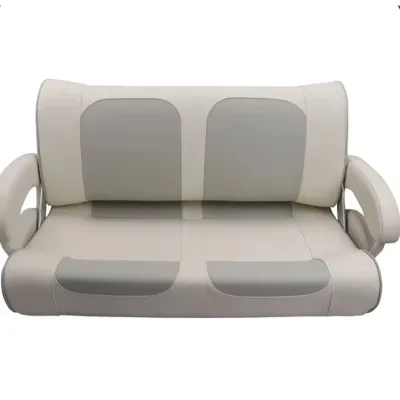 Marine RV PU Yacht High Back Soft Pack Aluminum Hinge Chair Twin Bench-type Seat Customize Waterproof Anti UV Folding Adjustable