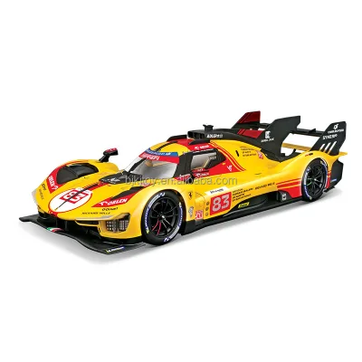 Bburago 1:24 Ferrarl Champions Le Mans 499p #83 Diecast Toy Unisex Alloy Car Model Collection Gifts