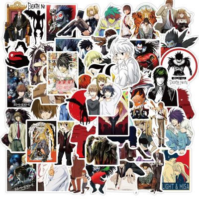 50Pcs Classic Anime Death Note Cartoon Sticker for Boy Kid Laptop Luggage Refrigerator Waterproof DIY Label