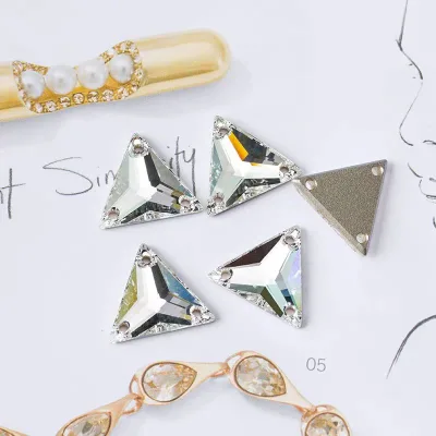 3270 Triangle Sew-on Stone Creative Embellishment Garment Neckline DIY Embroidery Pattern Sewing Product Design