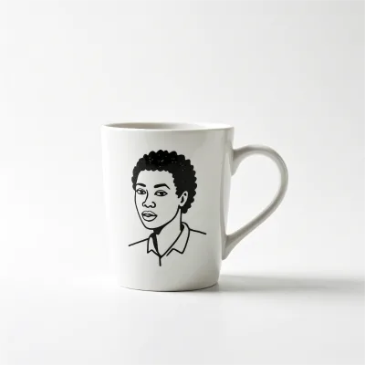 African Print Ceramic Mugs Paintable Ceramics Mug Wholesale Mugs Ceramic Coffee 14 oz