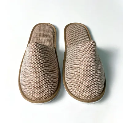 Latest Design of Hotel Disposable slippers with Embroidered Logo, Aviation Spa Non-woven Fabric Slippers, Customized Material