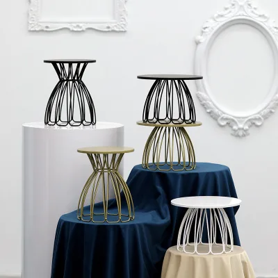 Hot Sale  Golden Black Dessert Wedding Cake Stand Metal Table for Wedding Birthday Party Decoration Cake Tools