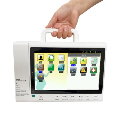 Factory Wholesale HUIYI Electric Fetal Monitor Medical Baby Heartbeat Machine FM-6018 Class II 1 Year Warranty for Hospital
