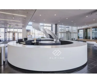Custom Made Salon Hot Sale LED Receptionist Desk