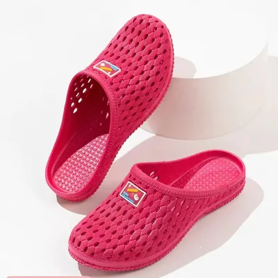 Wholesale slip Resistant Outdoors Indoors PVC Casual Closed Toe Ladies slippers Solid Color Outsole Footwear Work and Walking