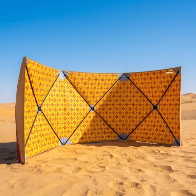 `600D Oxford Arabic Majlis Wind Screen Printed Inner Fabric Outdoor Desert Wind Break Screen for Middle East`