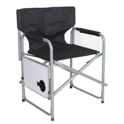 Elite Portable Deck Dual Beach Camping Foldable Director Chair with Side Table & Cup Holder