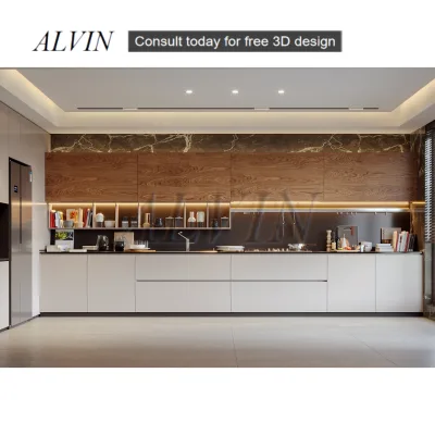Classic Design Kitchen Cabinets with Islands Cabinet  Storage for Commercial Use,lacquer Kitchen Cabinet
