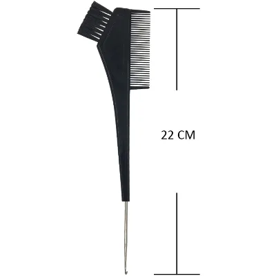 3 in 1 Hair Coloring Tint Needle Pik Metal Hook Pin Tail Tip Bleaching Brush Dye Comb