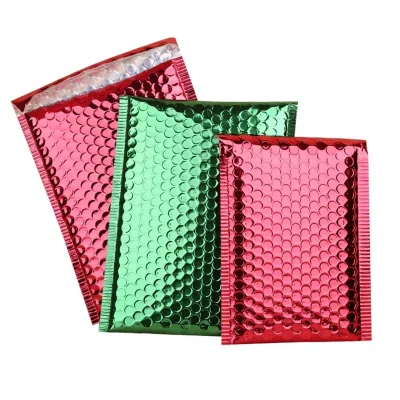 Wholesales Holographic Poly Bubble Mailers Custom Printed Glossy Laser Padded Shipping Bags