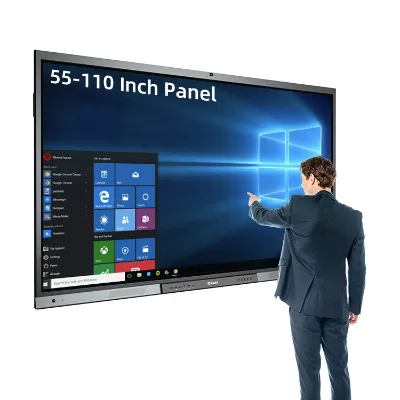 75 Inch Smart Digital Classroom Flat Panel Custom Whiteboards All in One Board Interac with 48 Mp Camera