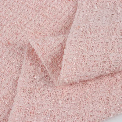 Alibaba Wholesale Tweed Suiting Medium Weight Tweed Fabric Style Tweed Coat Fabric for Overcoat