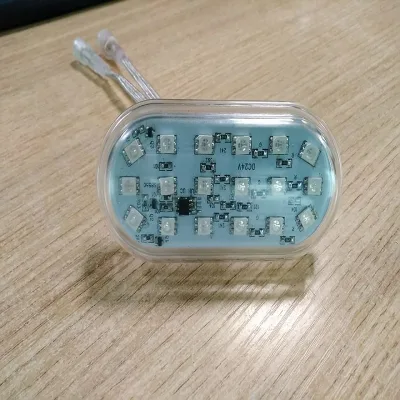 Welcomed 18pcs SMD5050 RGB LED Light Lamp 20mm Diameter IP65 Plastic Body Point Lights Type