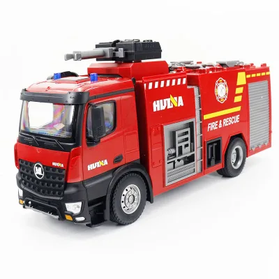 Hot Sell Huina 1562 1:14 Simulation Fire Truck Toy Remote Control Car with Water Spray Vehicle Engineering Truck Remote Control