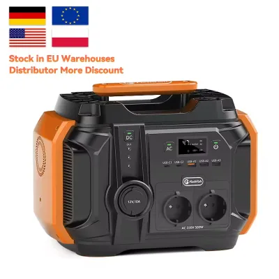 Portable Solar Energy Storage Lithium Battery Inverter 540Wh 1000W AC Output USB Charging Station UPS Power Bank Flashfish A501