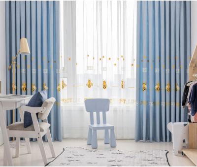 Factory Supply Embroidery Curtain  Look Fabric Curtains for the Living Room