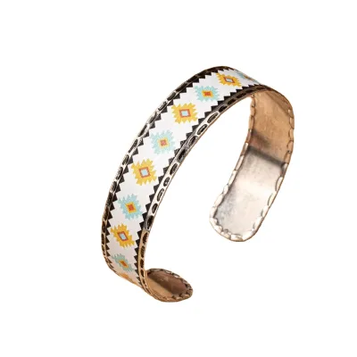 China Professional Manufacture Art Bracelet Personalized Wristband an Aztec Print Bracelet