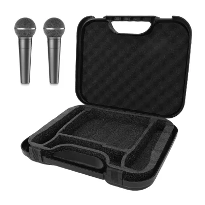 Mic Storage Box Microphone Carrying Case for Compatible Portable Handle Design Detachable Foam Lining Storage Bag Travel