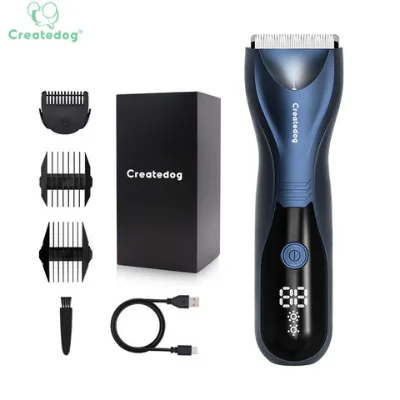 Waterproof Rechargeable Groin&pubic with LED Hair Shaver Bikini Electric Male Hair Removal Razor Body Trimmer USB Cable Ceramic