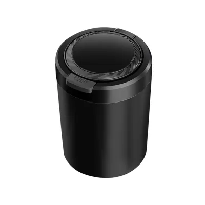 Easy Clean Removable Car Ashtray with LED Lamp Cup Holder Aluminium Alloy Light Emitting Button for Convenient Use