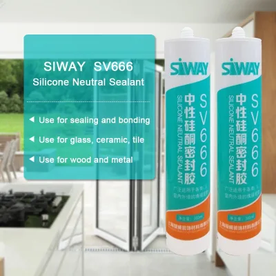 SV666 Oem Supplier GP One Component Caulking Silicon Sealant Neutral Cure Aluminium Waterproof Neutral Silicone Sealant 300ml