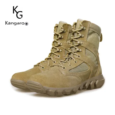 Desert Suede Anti-Abrasion Tactical Cushion Lace up Duty Boot