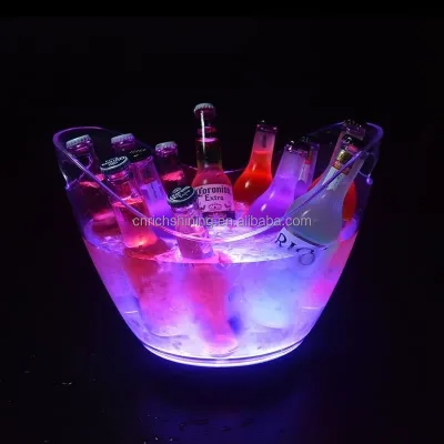 Richshining Rechargeable Large Medium and Small Luminous Ingot LED Luminous Ice Bucket bar KTV Colorful Luminous Ice Bucket Spot