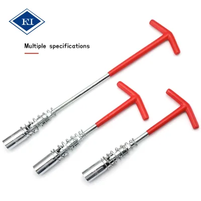 T-Handle Spark Plug Socket Wrench Removal Tool Fits for Motorcycles Lawn Mowers and Small Motor Vehicles