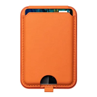 Imitation Leather for Apple Phone Holder iPhone 15 Magnetic Card Case Magsafe Card Case