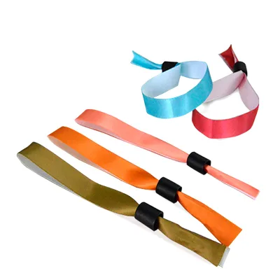 New Design China Supply Customizable Solid Color Satin Wristband Ribbon Wrist Band Event Ribbon Wristband