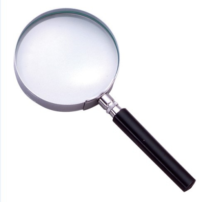 90mm Handheld Magnifying Glass Half-Metal High Magnification Magnifier for Student Elderly Reading