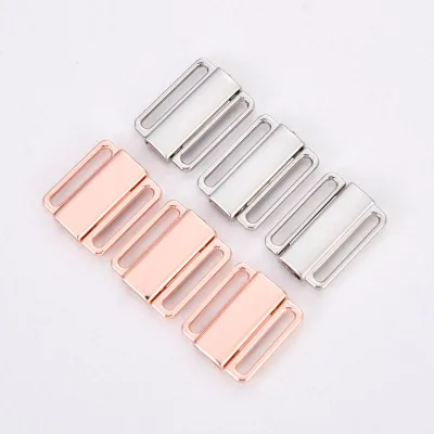 Custom Zinc Alloy Scratch Resistance Metal Buckle Lingerie Fasteners Metal Snap Claps Bikini Connectors