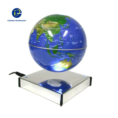 8 Inch Magnetic Levitating Globe with LED Lights Floating World Map Rotating Earth Sphere Tech Gift Home Office Decor
