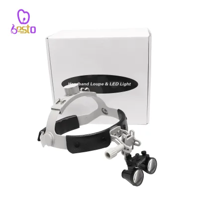 Dental 2.5X 3.5X Surgical Loupe Black Dentist Binocular Adjustable Headband Loupe