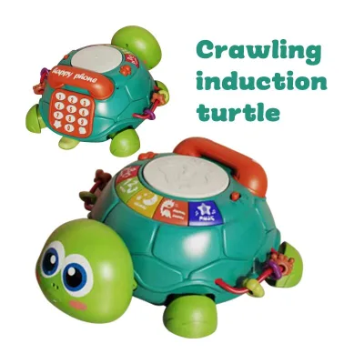 6 Function Kids Interactive Learning Toys Musical Turtle Baby Crawling Toy Musical Turtle Toy