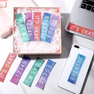 Xuri Reusable Anxiety Sensory Stickers Adhesive Relief Stickers Textured Sensory Relieve Stress Sensory Calm Strips Stickers