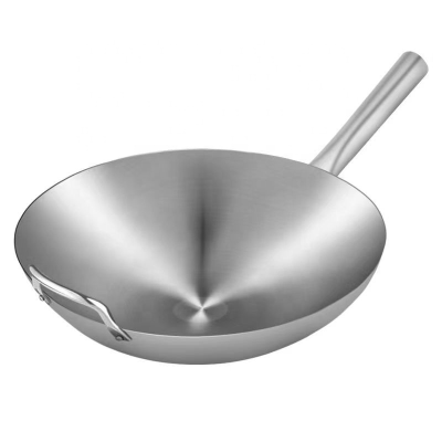 Natural Color Durable Pots and Versatile Chinese Restaurant Hotel Steel Wok with Single Handle Wok