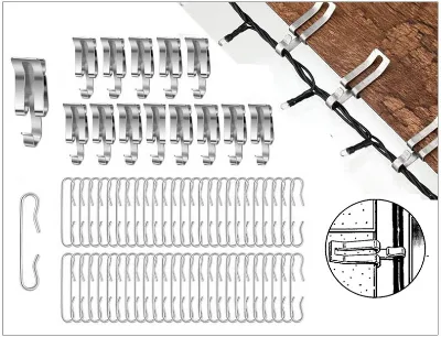 Heat Cable Roof Fixing Clips Outdoor Wire Light Clip Snow Melting Fixing Light Aluminum Electroplated up to 20mm Inch